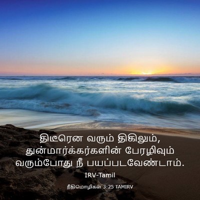 Picture 03 - நீதிமொழிகள் 3:25 TAMIRV - திடீரென வரும் - Bible Verse Picture