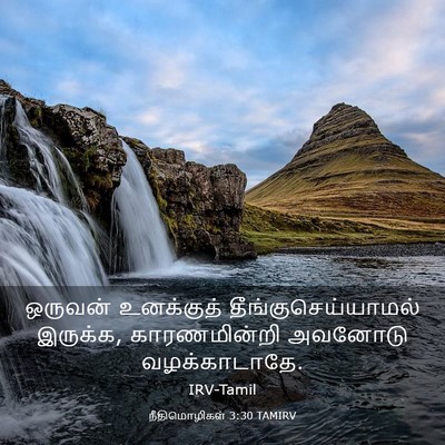 Picture 03 - நீதிமொழிகள் 3:30 TAMIRV - ஒருவன் உனக்குத் - Bible Verse Picture