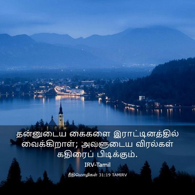 Picture 03 - நீதிமொழிகள் 31:19 TAMIRV - தன்னுடைய கைகளை - Bible Verse Picture