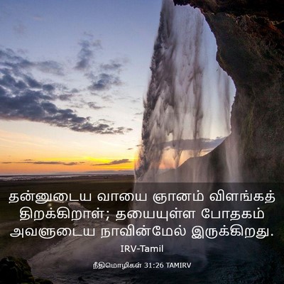 Picture 03 - நீதிமொழிகள் 31:26 TAMIRV - தன்னுடைய வாயை - Bible Verse Picture