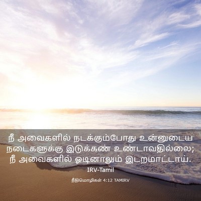 Picture 03 - நீதிமொழிகள் 4:12 TAMIRV - நீ அவைகளில் - Bible Verse Picture