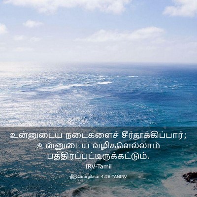 Picture 03 - நீதிமொழிகள் 4:26 TAMIRV - உன்னுடைய நடைகளைச் - Bible Verse Picture