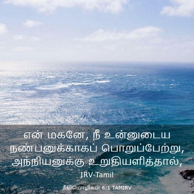 Picture 03 - நீதிமொழிகள் 6:1 TAMIRV - என் மகனே, நீ - Bible Verse Picture