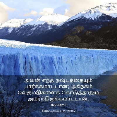 Picture 03 - நீதிமொழிகள் 6:35 TAMIRV - அவன் எந்த - Bible Verse Picture