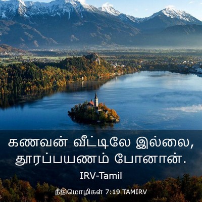 Picture 03 - நீதிமொழிகள் 7:19 TAMIRV - கணவன் வீட்டிலே - Bible Verse Picture