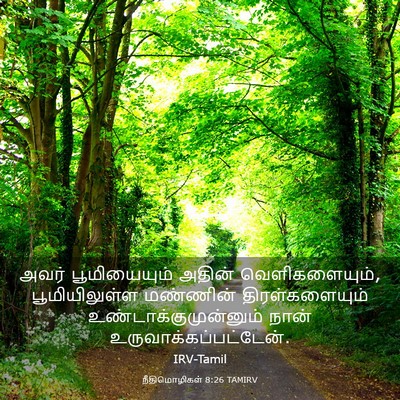 Picture 03 - நீதிமொழிகள் 8:26 TAMIRV - அவர் பூமியையும் - Bible Verse Picture