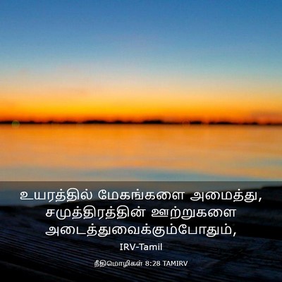 Picture 03 - நீதிமொழிகள் 8:28 TAMIRV - உயரத்தில் - Bible Verse Picture