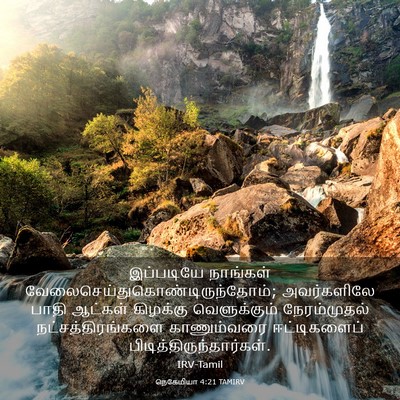 Picture 03 - நெகேமியா 4:21 TAMIRV - இப்படியே நாங்கள் - Bible Verse Picture