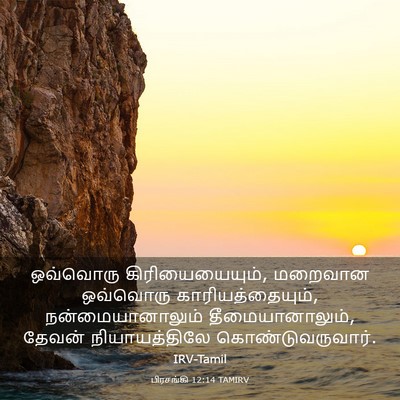 Picture 03 - பிரசங்கி 12:14 TAMIRV - ஒவ்வொரு - Bible Verse Picture