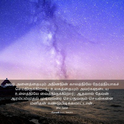 Picture 03 - பிரசங்கி 3:11 TAMIRV - அவர் அனைத்தையும் - Bible Verse Picture