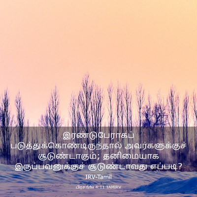 Picture 03 - பிரசங்கி 4:11 TAMIRV - இரண்டுபேராகப் - Bible Verse Picture