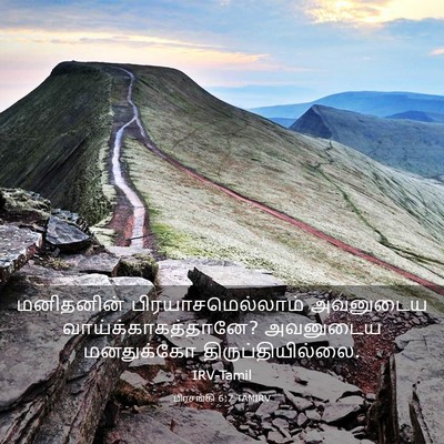 Picture 03 - பிரசங்கி 6:7 TAMIRV - மனிதனின் - Bible Verse Picture