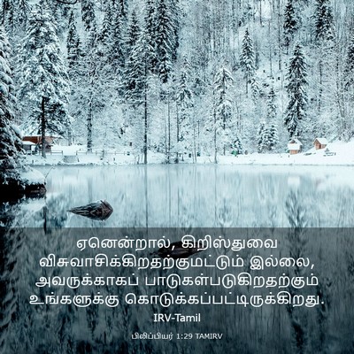 Picture 03 - பிலிப்பியர் 1:29 TAMIRV - ஏனென்றால், - Bible Verse Picture
