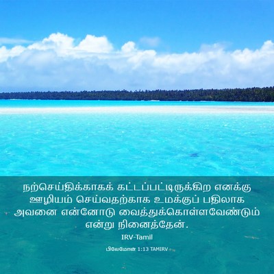 Picture 03 - பிலேமோன் 1:13 TAMIRV - நற்செய்திக்காகக் - Bible Verse Picture