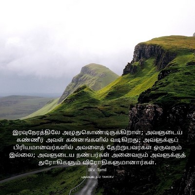 Picture 03 - புலம்பல் 1:2 TAMIRV - இரவுநேரத்திலே - Bible Verse Picture