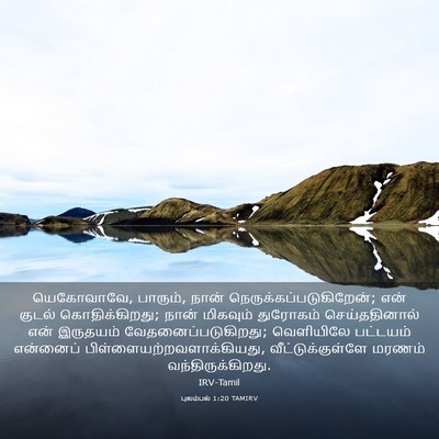 Picture 03 - புலம்பல் 1:20 TAMIRV - யெகோவாவே, பாரும், - Bible Verse Picture