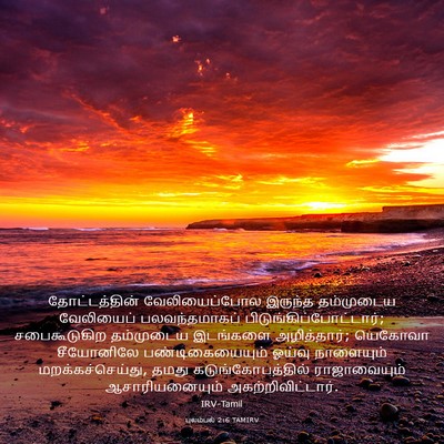 Picture 03 - புலம்பல் 2:6 TAMIRV - தோட்டத்தின் - Bible Verse Picture