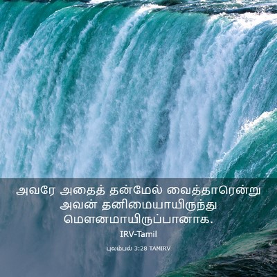 Picture 03 - புலம்பல் 3:28 TAMIRV - அவரே அதைத் - Bible Verse Picture