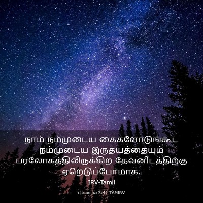 Picture 03 - புலம்பல் 3:41 TAMIRV - நாம் நம்முடைய - Bible Verse Picture