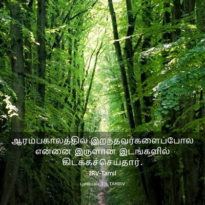 Picture 03 - புலம்பல் 3:6 TAMIRV - ஆரம்பகாலத்தில் - Bible Verse Picture