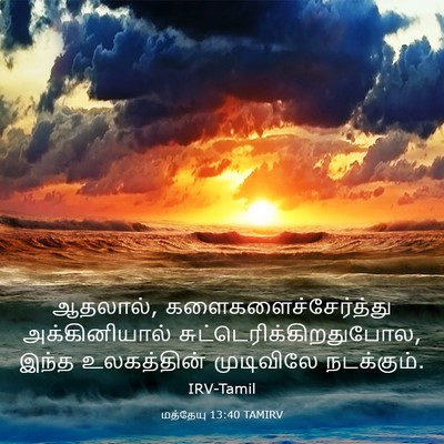 Picture 03 - மத்தேயு 13:40 TAMIRV - ஆதலால், - Bible Verse Picture