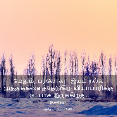 Picture 03 - மத்தேயு 13:45 TAMIRV - மேலும், - Bible Verse Picture