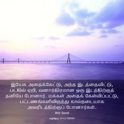 Picture 03 - மத்தேயு 14:13 TAMIRV - இயேசு - Bible Verse Picture