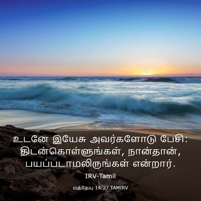 Picture 03 - மத்தேயு 14:27 TAMIRV - உடனே இயேசு - Bible Verse Picture