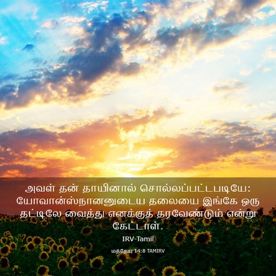 Picture 03 - மத்தேயு 14:8 TAMIRV - அவள் தன் தாயினால் - Bible Verse Picture