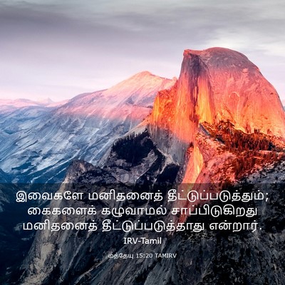 Picture 03 - மத்தேயு 15:20 TAMIRV - இவைகளே மனிதனைத் - Bible Verse Picture
