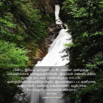Picture 03 - மத்தேயு 15:32 TAMIRV - பின்பு, இயேசு - Bible Verse Picture