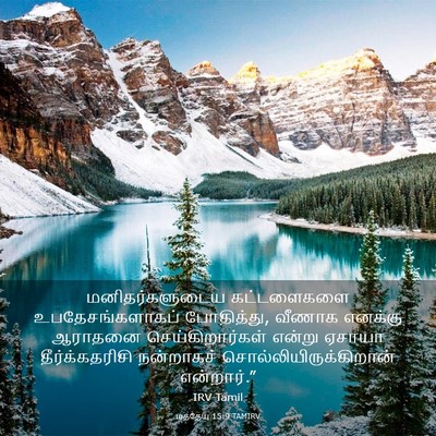 Picture 03 - மத்தேயு 15:9 TAMIRV - மனிதர்களுடைய - Bible Verse Picture