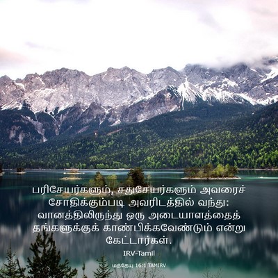 Picture 03 - மத்தேயு 16:1 TAMIRV - பரிசேயர்களும், - Bible Verse Picture