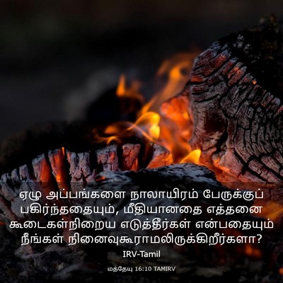 Picture 03 - மத்தேயு 16:10 TAMIRV - ஏழு அப்பங்களை - Bible Verse Picture