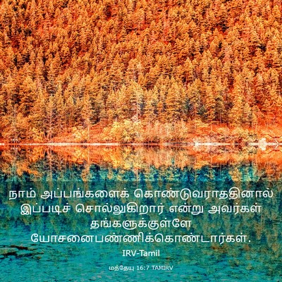 Picture 03 - மத்தேயு 16:7 TAMIRV - நாம் அப்பங்களைக் - Bible Verse Picture