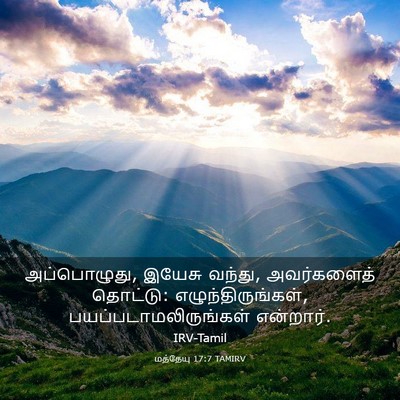 Picture 03 - மத்தேயு 17:7 TAMIRV - அப்பொழுது, இயேசு - Bible Verse Picture