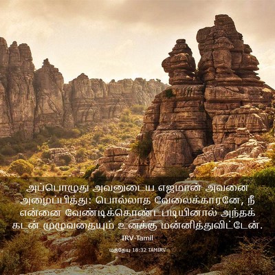 Picture 03 - மத்தேயு 18:32 TAMIRV - அப்பொழுது அவனுடைய - Bible Verse Picture
