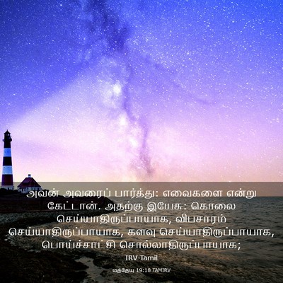 Picture 03 - மத்தேயு 19:18 TAMIRV - அவன் அவரைப் - Bible Verse Picture