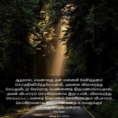 Picture 03 - மத்தேயு 19:9 TAMIRV - ஆதலால், எவனாவது - Bible Verse Picture