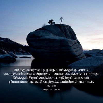 Picture 03 - மத்தேயு 20:7 TAMIRV - அதற்கு அவர்கள்: - Bible Verse Picture