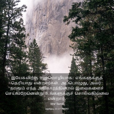 Picture 03 - மத்தேயு 21:27 TAMIRV - இயேசுவிற்கு - Bible Verse Picture