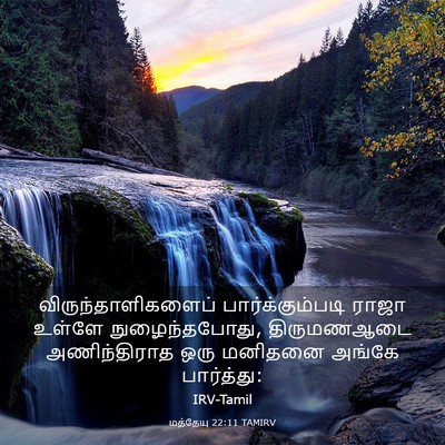 Picture 03 - மத்தேயு 22:11 TAMIRV - விருந்தாளிகளைப் - Bible Verse Picture