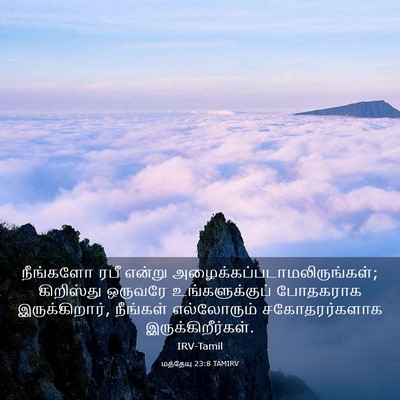 Picture 03 - மத்தேயு 23:8 TAMIRV - நீங்களோ ரபீ என்று - Bible Verse Picture