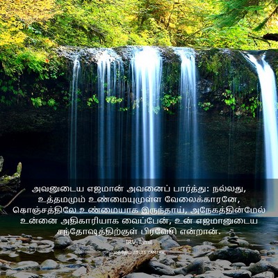Picture 03 - மத்தேயு 25:21 TAMIRV - அவனுடைய எஜமான் - Bible Verse Picture
