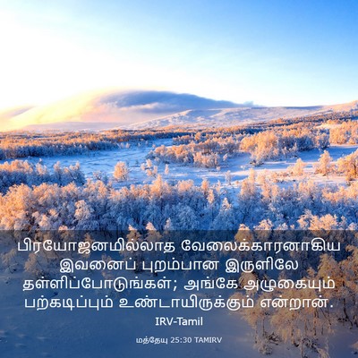 Picture 03 - மத்தேயு 25:30 TAMIRV - பிரயோஜனமில்லாத - Bible Verse Picture