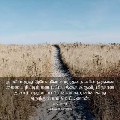 Picture 03 - மத்தேயு 26:51 TAMIRV - அப்பொழுது - Bible Verse Picture