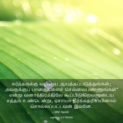 Picture 03 - மத்தேயு 3:3 TAMIRV - கர்த்தருக்கு - Bible Verse Picture