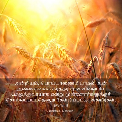 Picture 03 - மத்தேயு 5:33 TAMIRV - அன்றியும், - Bible Verse Picture