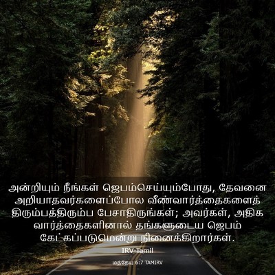 Picture 03 - மத்தேயு 6:7 TAMIRV - அன்றியும் நீங்கள் - Bible Verse Picture