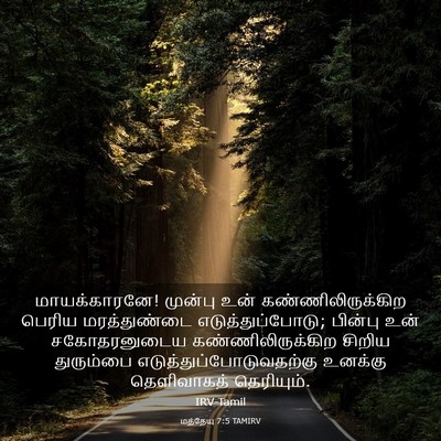 Picture 03 - மத்தேயு 7:5 TAMIRV - மாயக்காரனே! - Bible Verse Picture